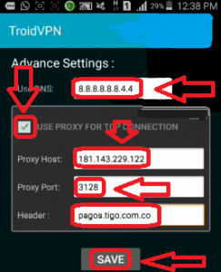 Nuevo internet Tigo gratis Troid vpn