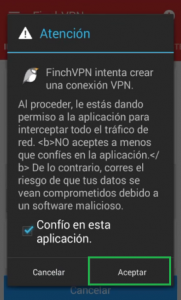 conectar al internet con trick finchvpn claro