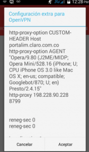 conectar trick finchvpn claro colombia android