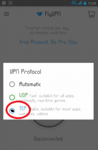 Conexión Lte gratis Fly vpn