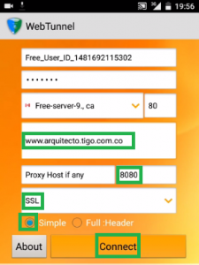 Host 3G Tigo android