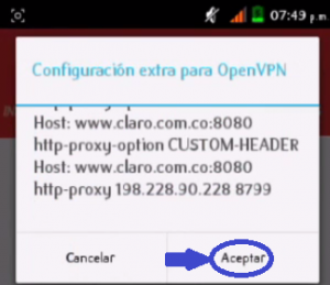 Trick Nuevo Claro con Finchvpn
