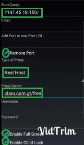 Nuevo Proxy en APN internet gratis Claro